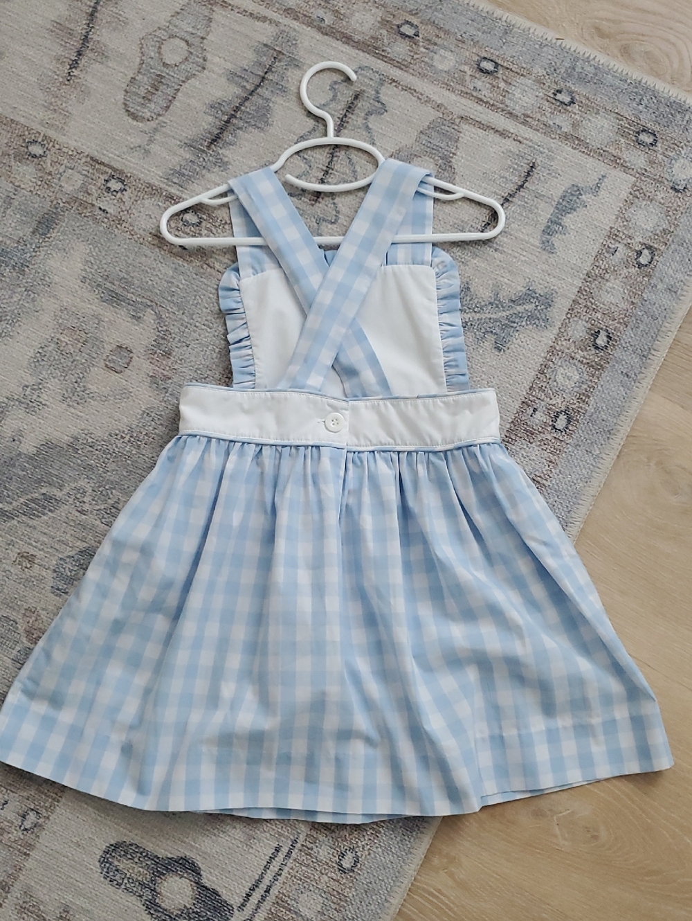 Stitchy Fish Girls Blue Gingham Embroidered Disney Mouse Dress Sz4T - Picture 6 of 10